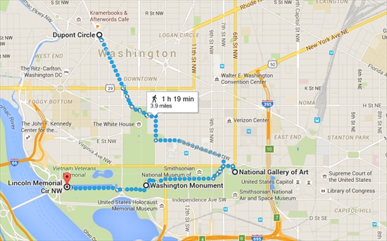 Dupont Circle to Lincoln Memorial Cir NW   Google Maps_R