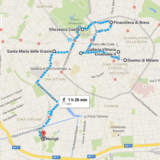 Duomo di Milano to Navigli   Google Maps
